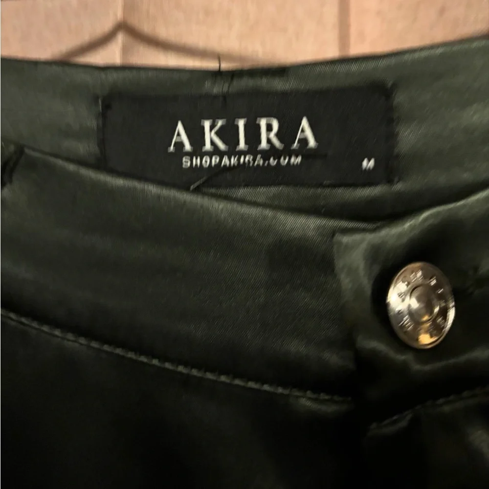 AKIRA Olive Green Ruched Cargo Skinny Pants - Picture 3 of 10